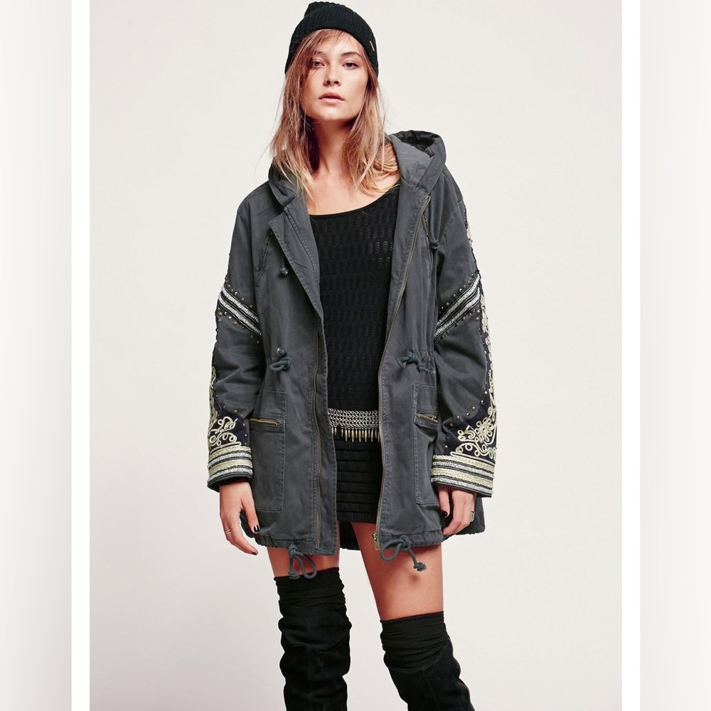 Function & Fringe Edit | Free People Golden Quills Embroidered Hooded Jacket
